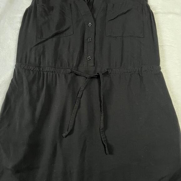 LOFT Sleeveless V-Neck Shirt Dress Size X-Small Knee Length Minimalist Casual - Picture 5 of 10